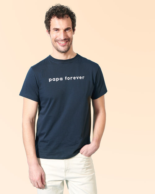 Le t-shirt Papa forever adulte en coton bio - charbon - émoi émoi   - 2 