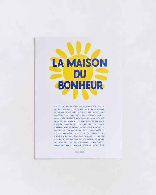 L'affiche La maison du bonheur - A3 - émoi émoi   - 1 