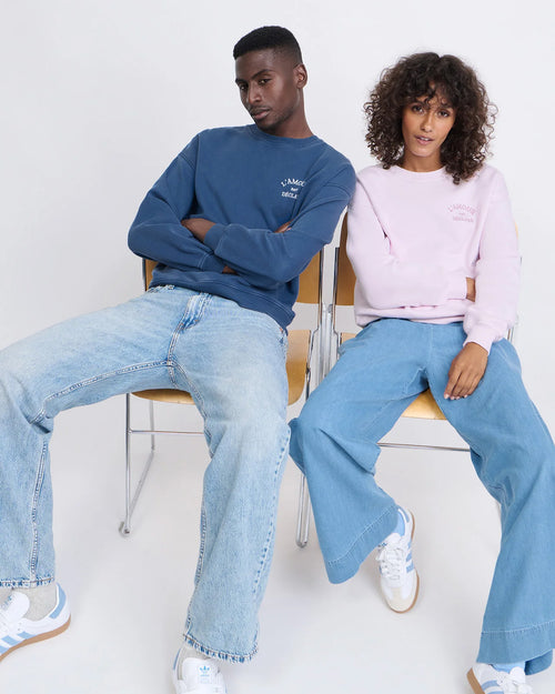 Le duo de sweats L'amour est déclaré adulte - garment dye - émoi émoi   - 4 