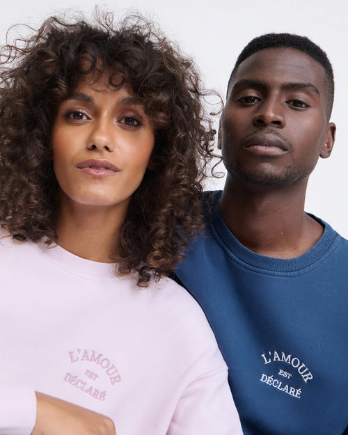 Le duo de sweats L'amour est déclaré adulte - garment dye - émoi émoi   - 1 