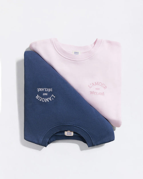 Le duo de sweats L'amour est déclaré adulte - garment dye - émoi émoi   - 2 