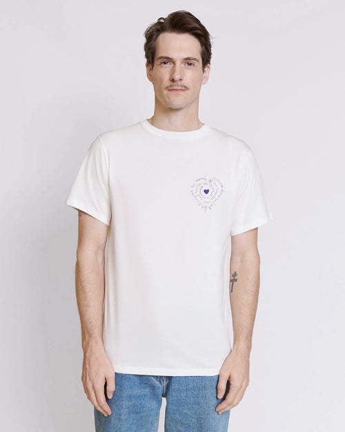 Le t-shirt Je t'aime homme en coton bio - blanc - émoi émoi   - 1 
