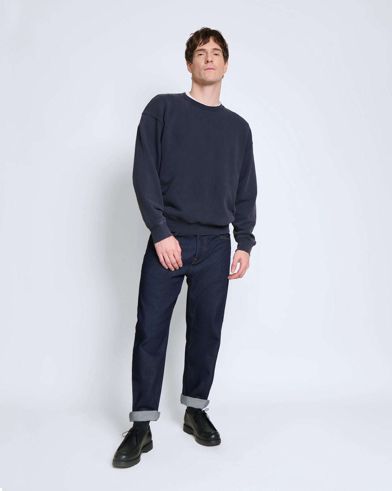 Le sweat Solal en coton bio - garment dye stone washed