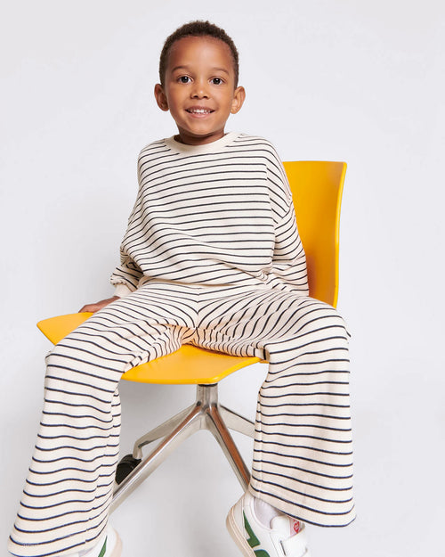 Le sweat Sam en coton bio - rayures - émoi émoi   - 2 