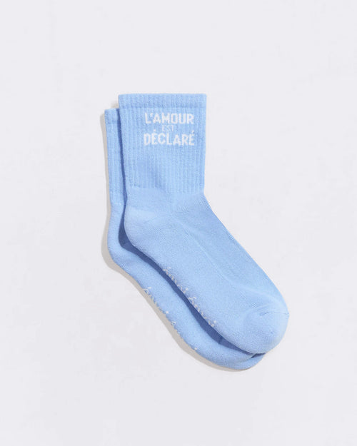 Les chaussettes L'amour est déclaré - bleu dream - émoi émoi   - 2 