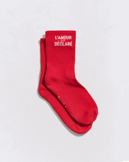 Les chaussettes L'amour est déclaré - rouge - émoi émoi   - 1 