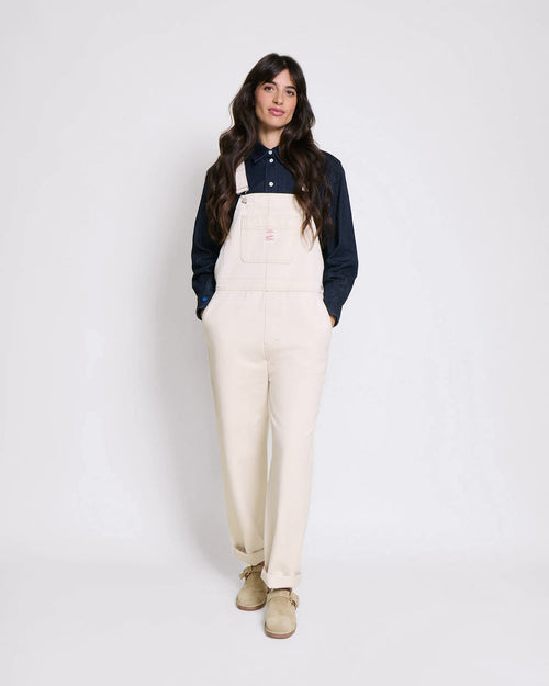 La salopette Sia en coton bio - naturel - émoi émoi   - 1 