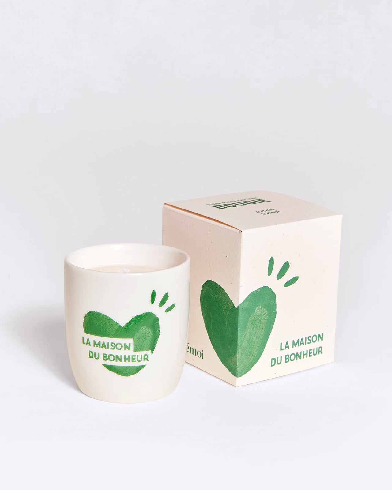 La bougie tasse La maison du bonheur - vert