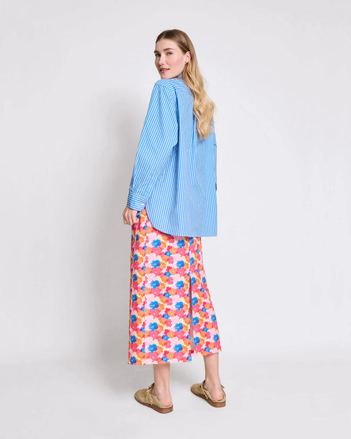 La jupe Alma en coton bio - Anémones rainbow - émoi émoi   - 1 