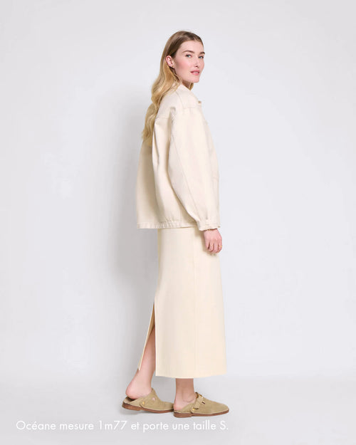 La jupe Alma en coton bio - crème - émoi émoi   - 2 