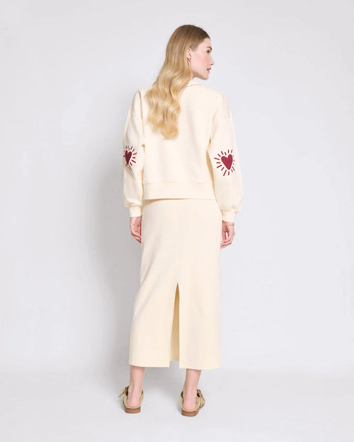 La jupe Alma en coton bio - crème - émoi émoi   - 1 