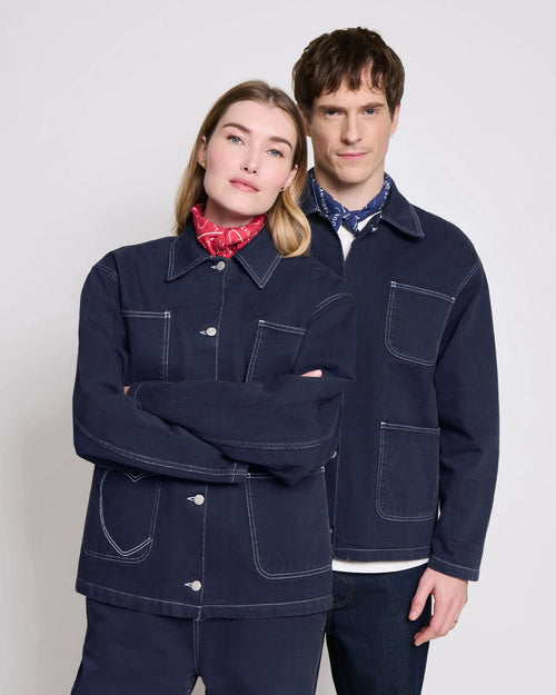 La veste Viggo en coton bio - bleu nuit - émoi émoi   - 2 