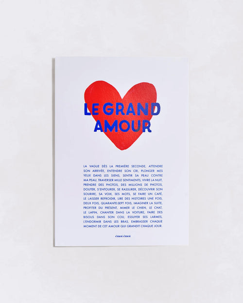 L'affiche Le grand amour - A3 - émoi émoi   - 1 
