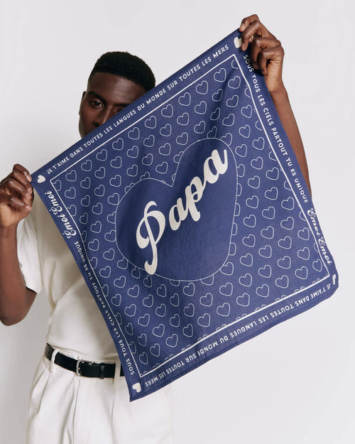Le bandana je t'aime Papa - charbon - émoi émoi   - 1 