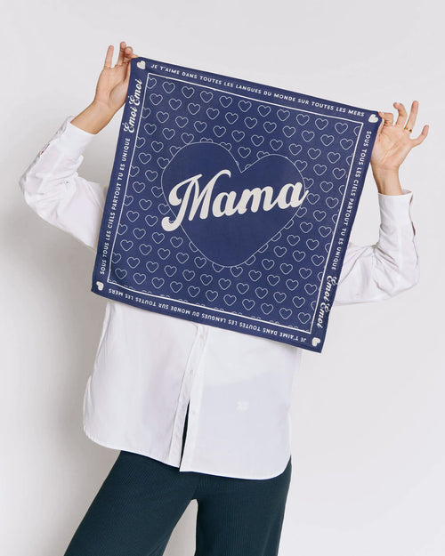 Le bandana je t'aime Mama - charbon - émoi émoi   - 1 