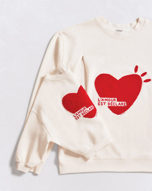 Le duo de sweats L'amour est déclaré bouclette - allaitement x mini - émoi émoi   - 1 