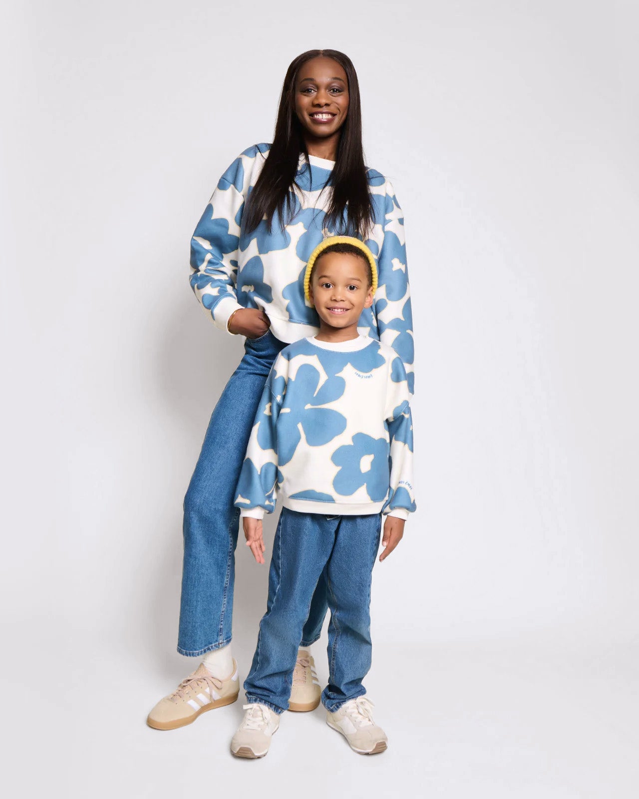Le duo de sweats en polaire recyclée imprimée - fleurs du lac