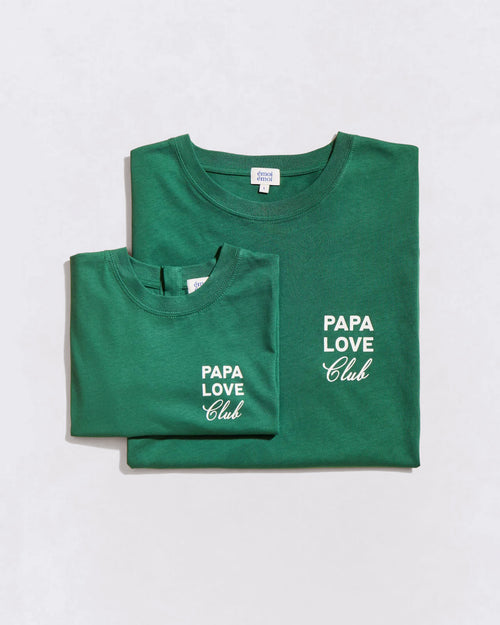 Le duo de t-shirts Papa love club en coton bio - spinach - émoi émoi   - 1 