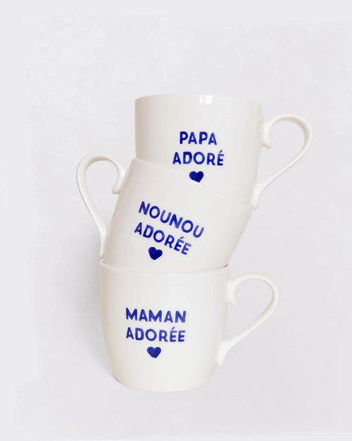 Le mug Papa - message au choix - bleu - émoi émoi   - 2 