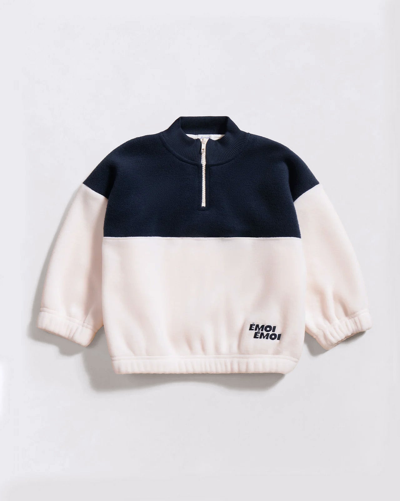 Le sweat Sonny enfant en polaire recyclée - crème / nuit