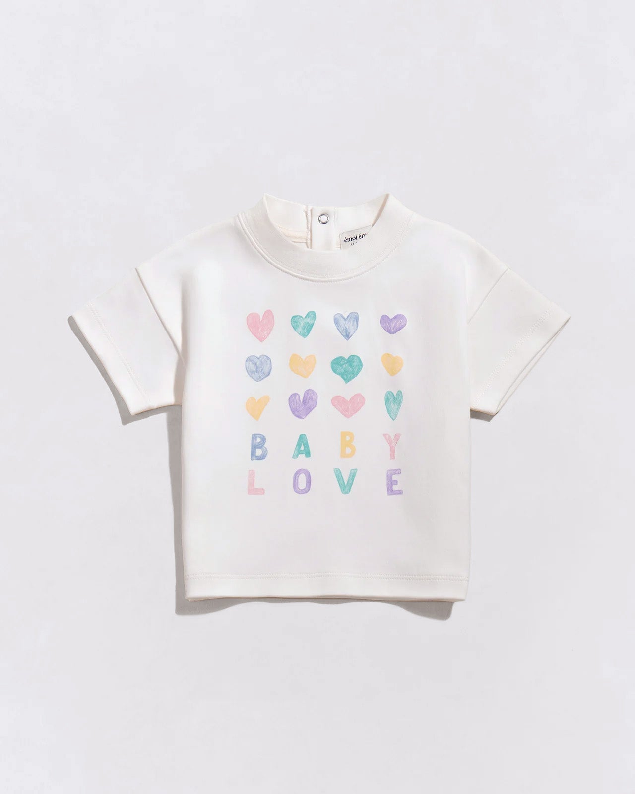 Le t-shirt Baby Love en coton bio - blanc