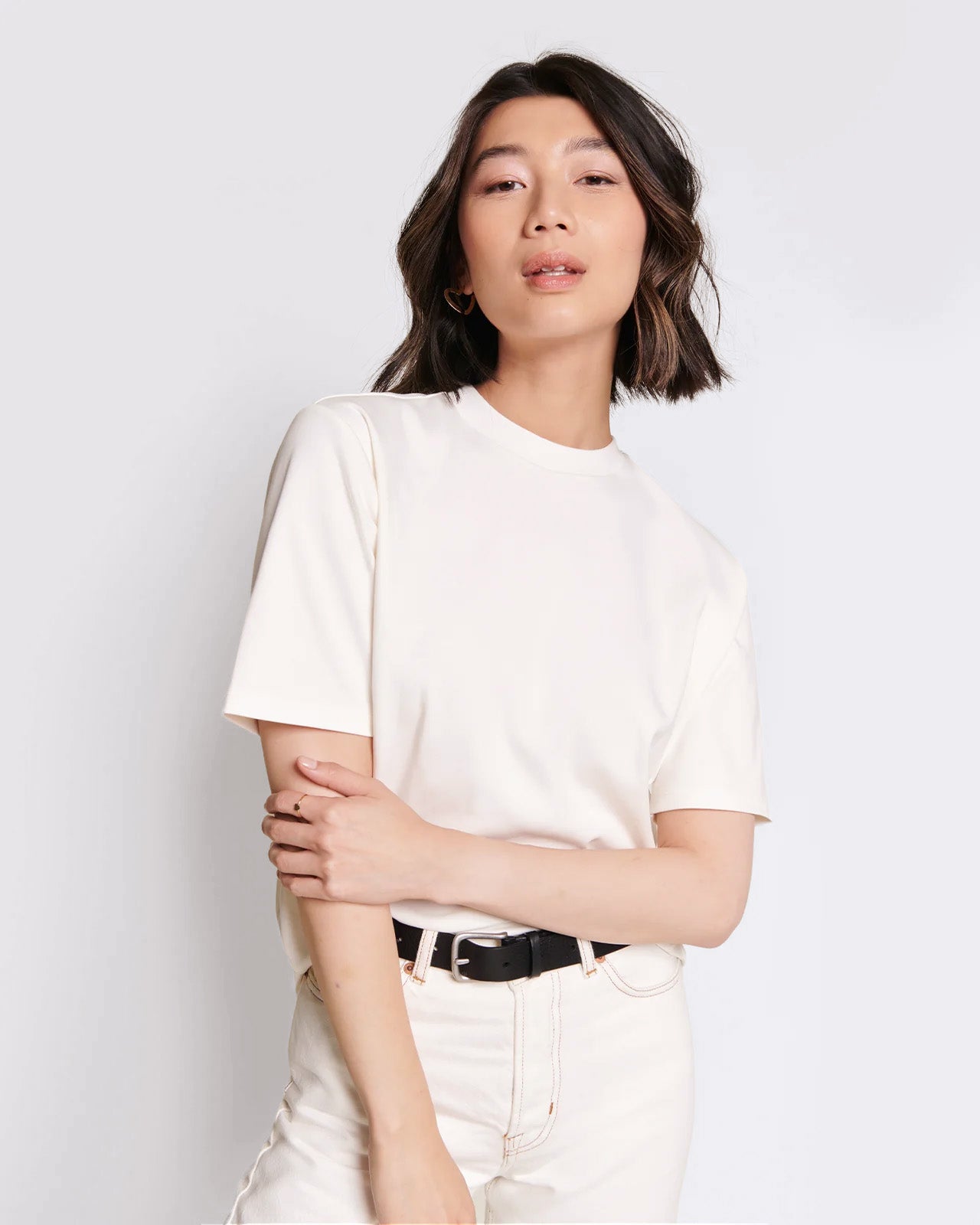 Le t-shirt Jimmy en coton bio - ivoire