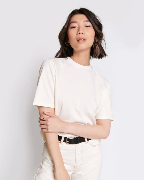 Le t-shirt Jimmy en coton bio - ivoire - émoi émoi   - 1 