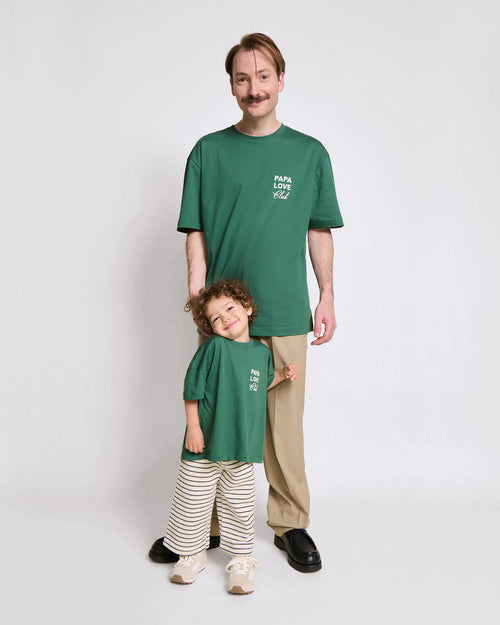 Le t-shirt Papa love club enfant en coton bio - spinach - émoi émoi   - 2 