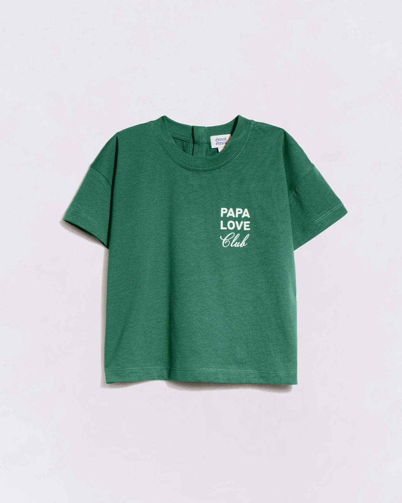 Le t-shirt Papa love club enfant en coton bio - spinach