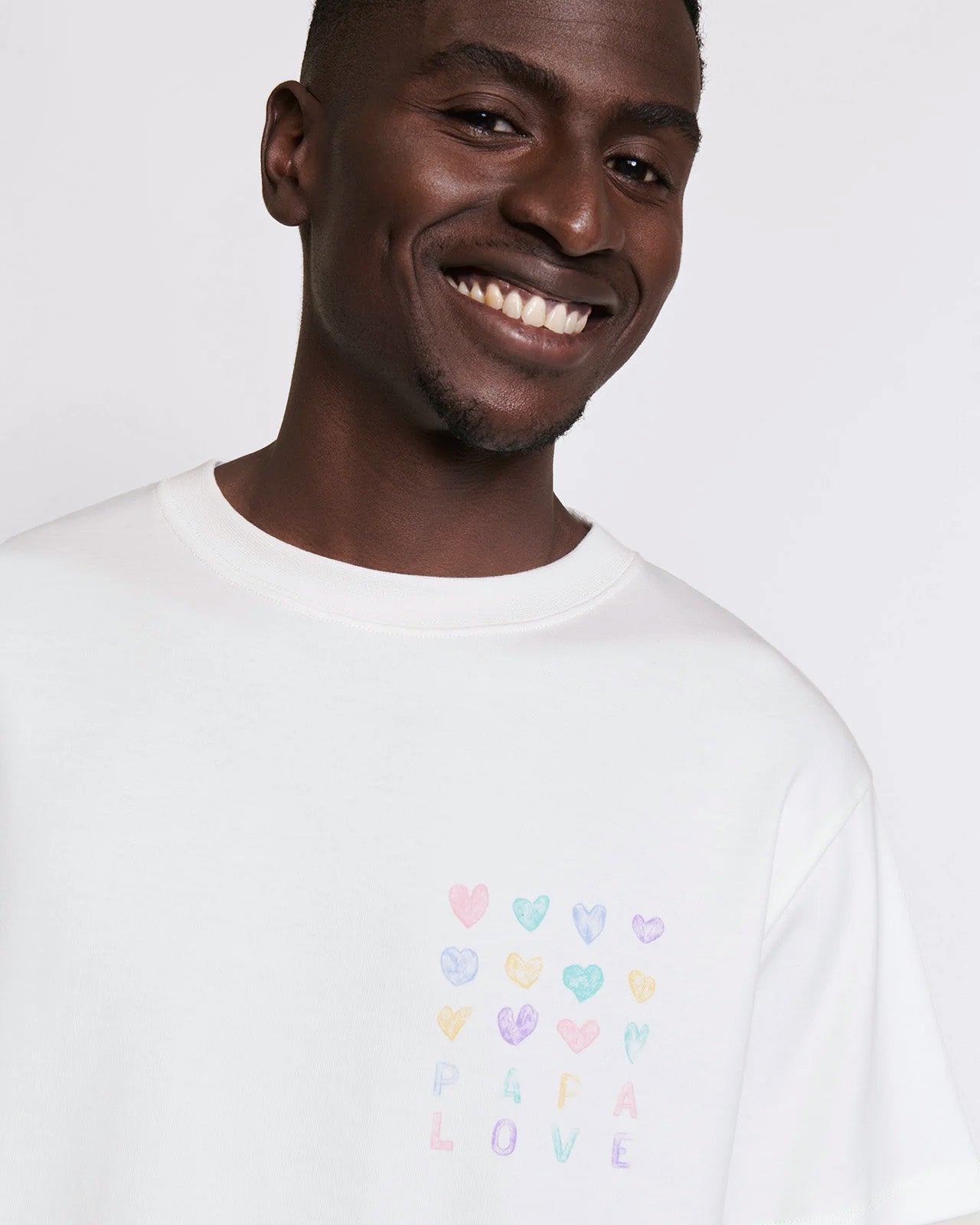 Le t-shirt Papa love en coton bio - blanc