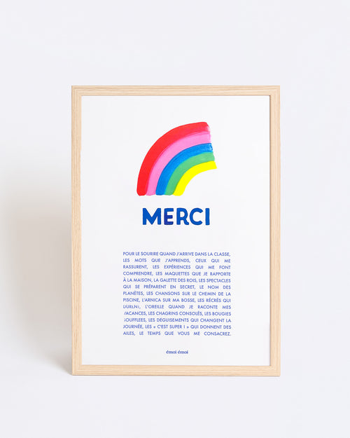 L'affiche Merci - Arc-en-ciel - émoi émoi   - 1 