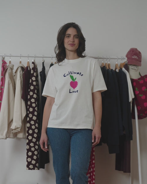 Le t-shirt Cultivate love - blanc - émoi émoi   - 4 