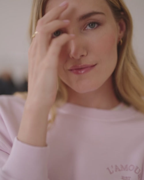 Le duo de sweats L'amour est déclaré - garment dye rose - émoi émoi   - 9 