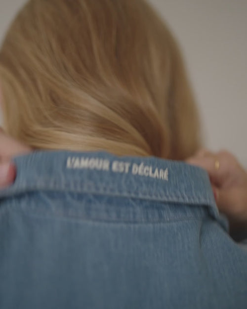 Le pantalon Pacific en coton bio - denim clair - émoi émoi   - 4 