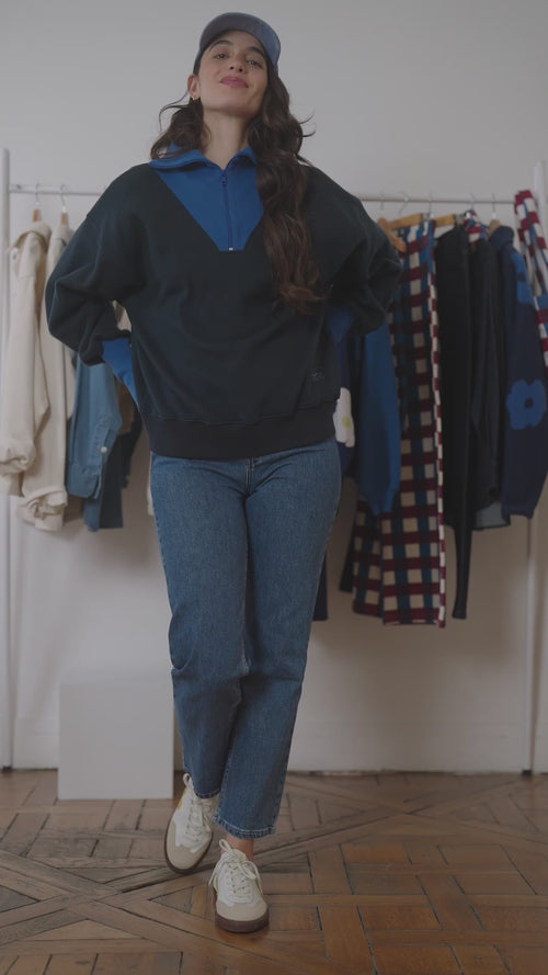 La Casquette Fleur bleue - garment dye - émoi émoi   - 5 