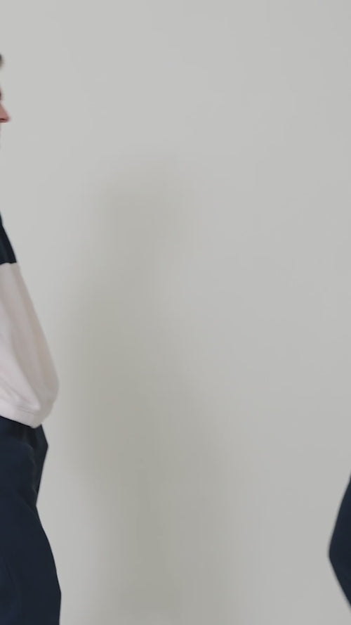 Le sweat Sven en polaire recyclée - crème / nuit - émoi émoi   - 5 