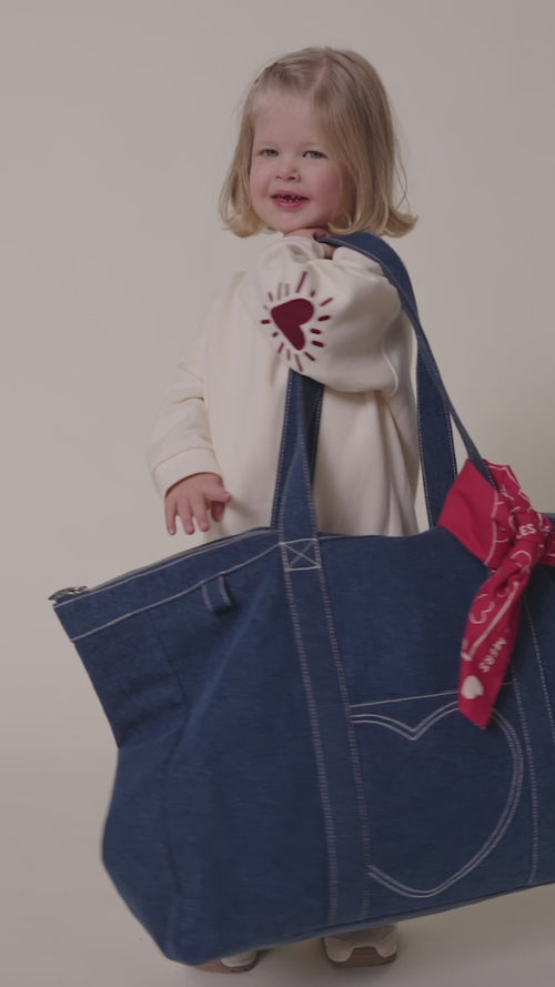 Le cabas Coeur en denim - émoi émoi   - 9 