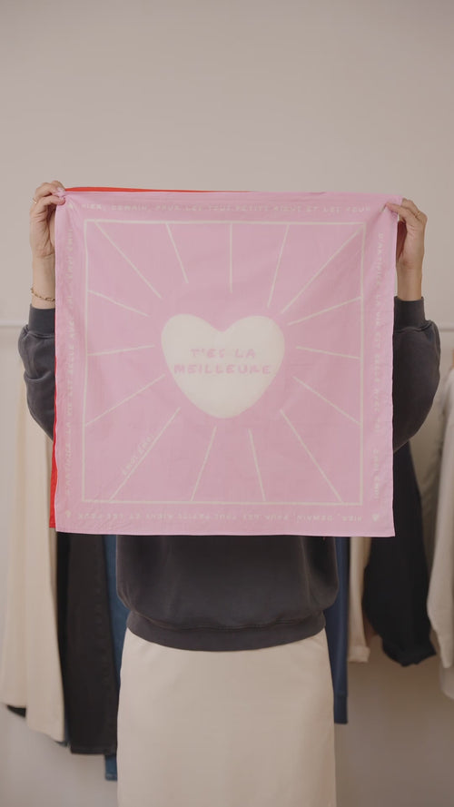 Le bandana Je pense à toi - vert - émoi émoi   - 5 