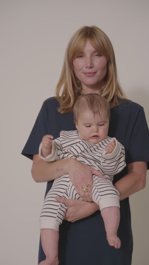 La combinaison Célestine en coton bio - rayures - émoi émoi   - 3 