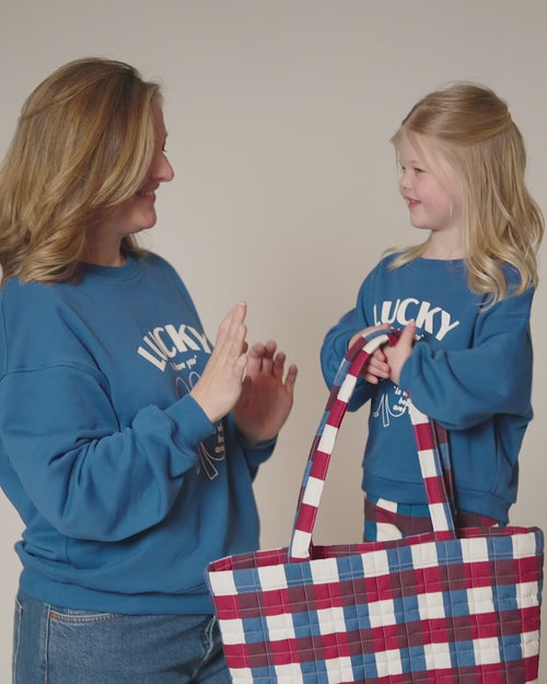 Le sweat Lucky enfant - bleu - émoi émoi   - 10 