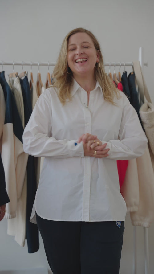 La chemise L'amour est déclaré en coton bio - denim - émoi émoi   - 4 