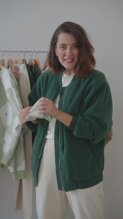 Le sweat Scarlett en polaire recyclée - Anémones nuages - émoi émoi   - 5 