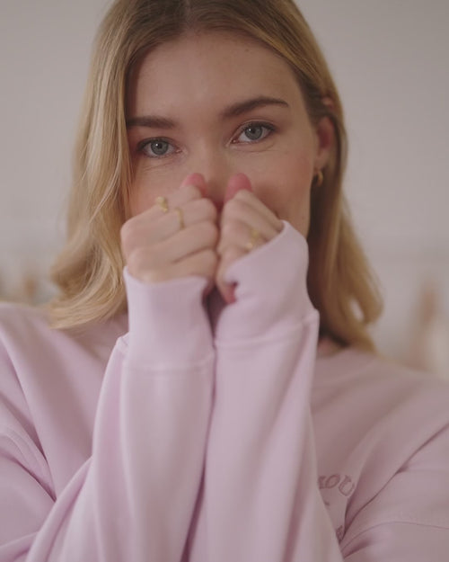 Le sweat Sky en coton bio - garment dye stone washed - émoi émoi   - 4 