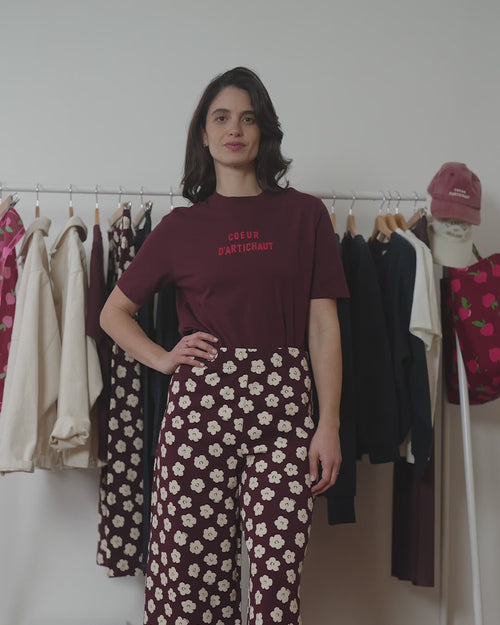 Le t-shirt Cœur d'artichaut - merlot - émoi émoi   - 4 