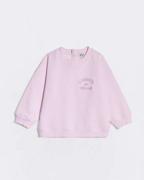 Le duo de sweats L'amour est déclaré - garment dye rose - émoi émoi   - 4 
