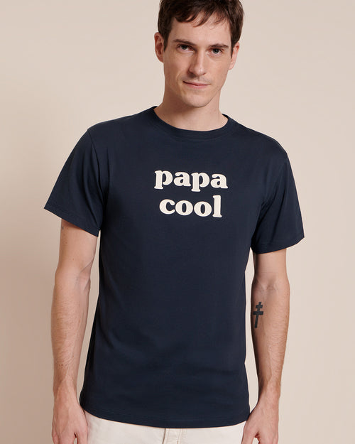 Le t-shirt Papa cool en coton bio - charbon - émoi émoi   - 1 