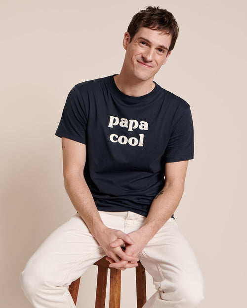 Le t-shirt Papa cool en coton bio - charbon - émoi émoi   - 2 