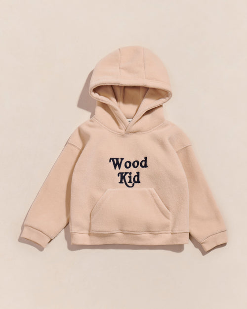 Le hoodie Wood kid en polaire recyclée - beige - émoi émoi   - 1 