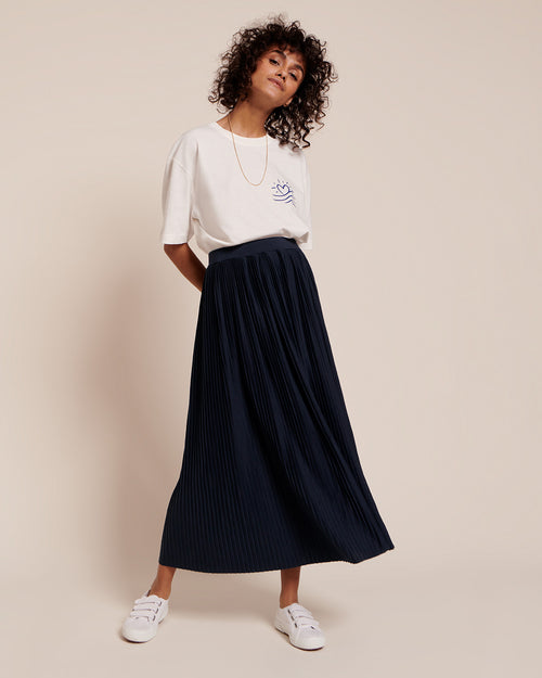 La jupe plissée Adèle femme - navy - émoi émoi   - 1 