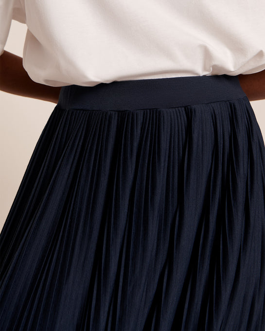 La jupe plissée Adèle femme - navy – émoi émoi